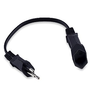 Mini Prolongador Force Line Tripolar 20cm Preto