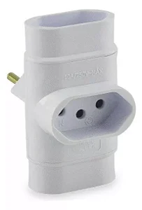 Pino Adaptador Force Line Tripolar Branco