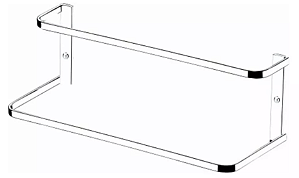 Toalheiro Duplo Future De Parede 60 cm Cromado