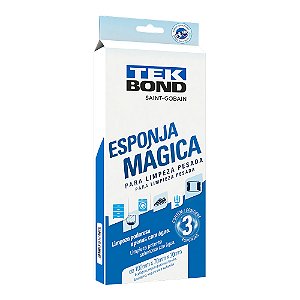 Esponja Mágica Tekbond Limpeza Pesada Limpa Tudo 3 Unidades