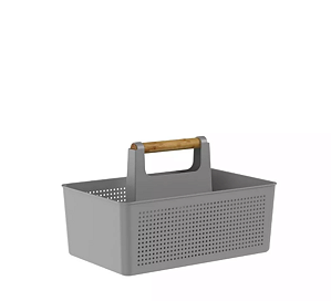 Organizador Multiuso Ou Com Alças 8 Litros Flow Cinza