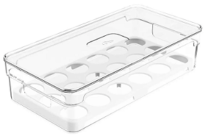 Organizador Porta Ovos Ou Para 18 unidades Com Tampa Transparente