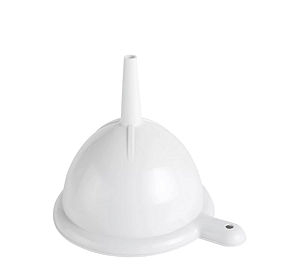 Funil Plástico 15 cm Plasútil Branco