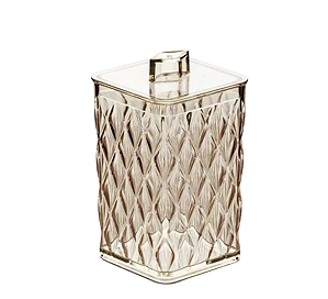 Porta Algodão Com Tampa Ambar