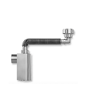 Sifão Com Copo Cromado Blukit