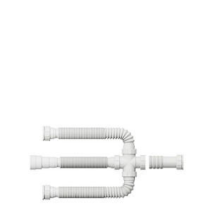 Sifão Triplo Sanfonado Extensivo P/ Cuba Blukit