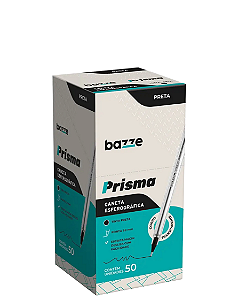 Caneta Esferográfica Prisma 1.0mm Preto C/50 un Bazze