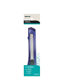 Estilete Plástico Lâmina Larga Bazze