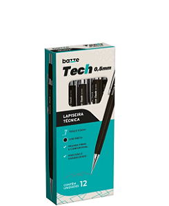 Lapiseira Tech 0.5mm C/12 un Bazze Preto