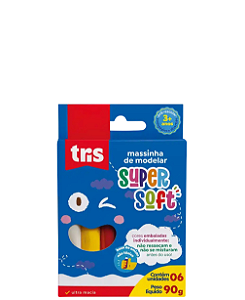 Massa de Modelar Supersoft  90g 6 Cores Tris