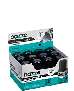 Tinta para Marcador Permanente 20ml Preto C/12 un Bazze