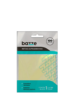 Notas Autoadesivas 76mm X 76mm 100 Fls Amarelo Bazze