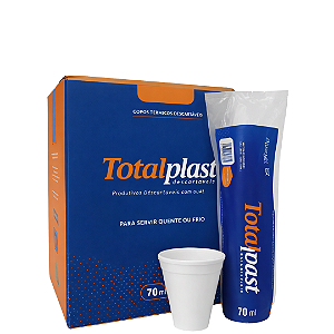 Copo Isopor 70ml C/ 20 TotalPlast