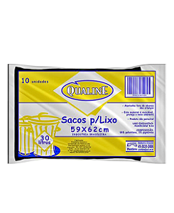 Saco Para Lixo Preto C/ 10 Sacos de 30 Litros