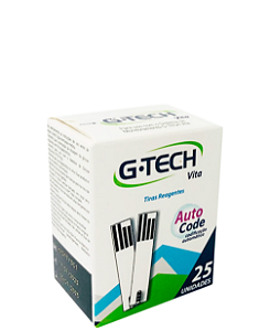 Tiras De Teste Glicemia P/ G-tech Vita 25 unid.