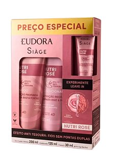Combo Siàge Nutri Rosé Shampoo + Condicionador + Leave-in