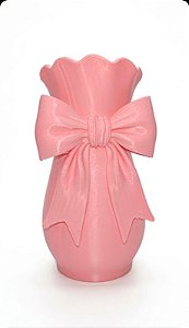 Vaso Rosa Laço 19 cm Moderno para Decoração