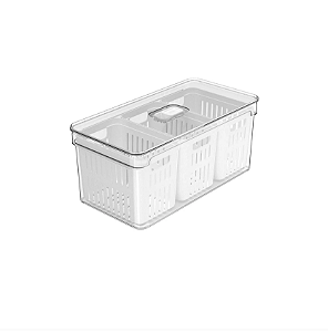 Organizador Clear Fresh com 3 Cesto Ou 5l OF750NT - Natural