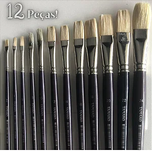 Kit 12pcs Pincéis De Pintura Para Artesanato E Equipamentos Artísticos Multifuncionais