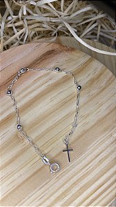 Pulseira Bolinhas e Cruz