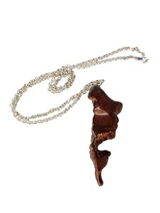 Colar em Nó de Pinho e Prata - Corrente 60 cm