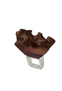 Anel em Nó de Pinho e Prata - Aro 12