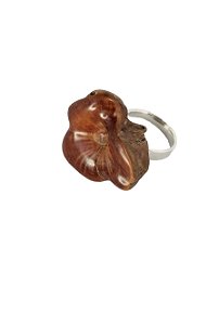 Anel em Nó de Pinho e Prata - Aro 15