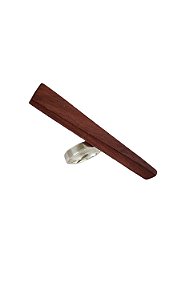 Anel em Pau Brasil e Prata - Aro 17