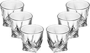Wolff Conjunto 6 Copos para Whisky de Cristal Tortile 310ml