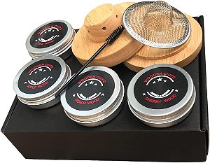 Defumador Profissional Para Drinks e Coquetéis Com Lascas Madeira Lenha Nilos Decor