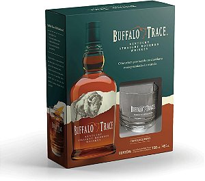 Kit Whisky Bourbon Buffalo Trace + Copo Exclusivo Rocks 295ml