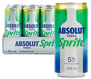 Drink Vodka Absolut Sprite Lata 269ml C/ 6 unidades