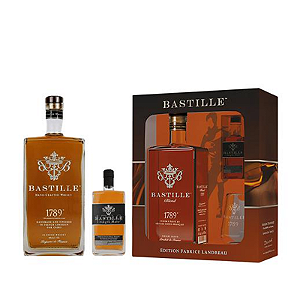 Kit Whisky Bastille Blend 1789 700ml + 1 Bastille Single Malt 50ml + Copo Personalizado