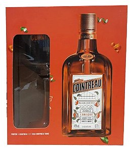 Kit Licor Cointreau 700 ml + Taça