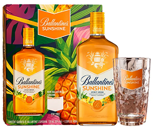 Whisky Ballantines Sunshine 700ml Edição Especial + Copo