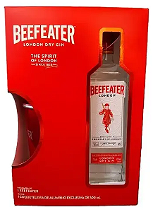 Kit Gin Beefeater London Dry 750ml + Coqueleteira Alumínio