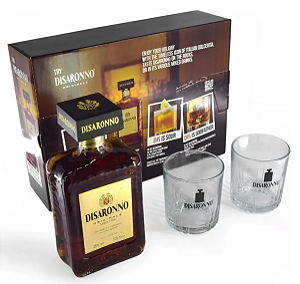 Kit Licor Italiano Disaronno 700ml + 2 Copos