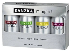 Kit Vodka Danzka 50ml 4 Unidades Miniatura