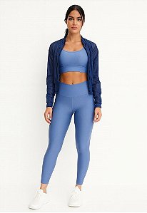 Jaqueta Corta Vento Transparente Feminina Cropped