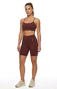Conjunto Fitness Bermuda com Bolso Lateral e Top
