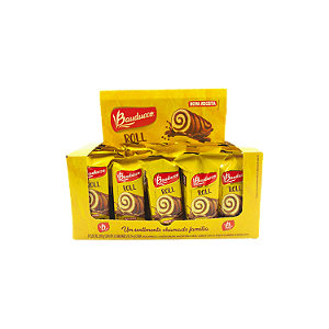 BOLINHO ROLL CHOCOLATE BAUDUCCO 34G - KIT 45 UNIDADES