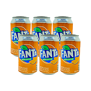 FARDO PACOTE 6 FANTA LARANJA ZERO 350ML