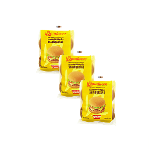 PÃO DE HAMBURGUER BAUDUCCO 200G - KIT 03 UNIDADES