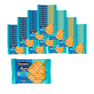 Biscoito Sabor Água e Sal Renata - Kit com 100 Unidades de 10g