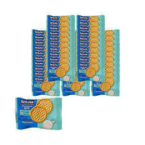 Biscoito Amanteigado Leite 8,8g Renata - Kit 50 Unidades