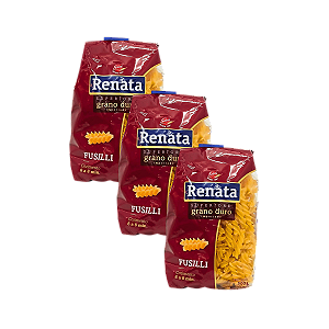 Macarrão Fusilli de Grano Duro 500g Renata - Kit 3 Unidades