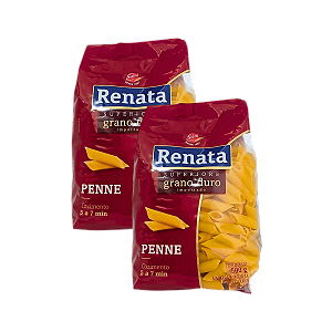 Macarrão Penne de Grano Duro 500g - Kit 2 Unidades Renata