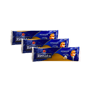Fettuccine com Ovos 500g - Kit 3 Unidades Renata
