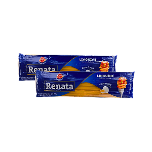 Macarrão Linguine com Ovos 500g Renata - Kit 2 Unidades