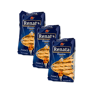 Macarrão Talharim 1 com Ovos Caseira Renata 500g - Kit 3 Unidades